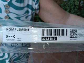 Barra per armadio bianca di Ikea