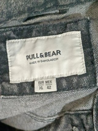 Cazadora vaquera Pull&Bear negra hombre Talla XL