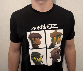 CAMISETA NEGRA - GORILLAZ - TALLA XL y más