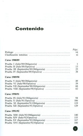 Matemáticas I y II. Pruebas de selectividad
