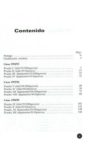 Matemáticas I y II. Pruebas de selectividad