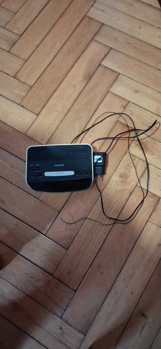 Radio Despertador Philips Negro y Blanco