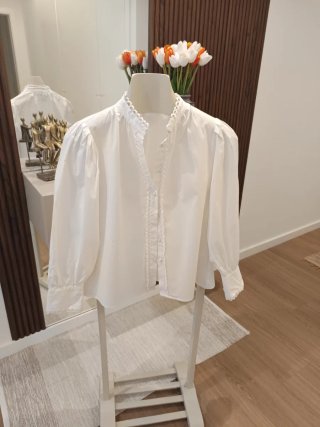 Camisa Zara branca com botões