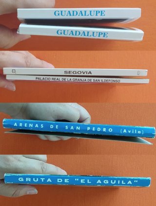 5 Tiras Postales Antiguas Desplegables Acordeón