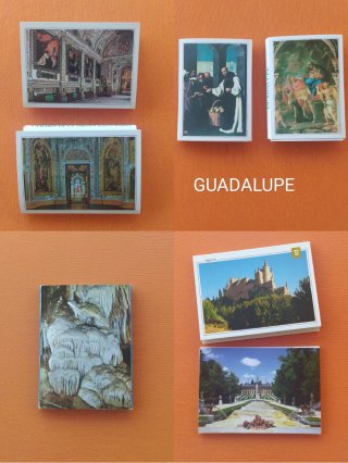 5 Tiras Postales Antiguas Desplegables Acordeón