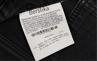 Falda larga denim negra