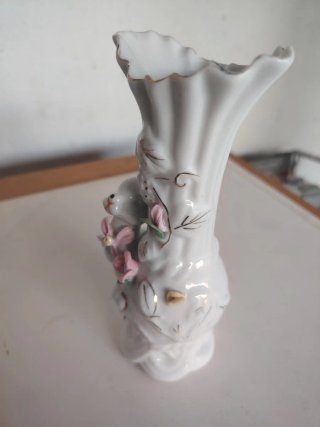Jarrón Vintage Porcelana Corzo Flores