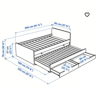 Cama nido Ikea SLAKT con cajones
