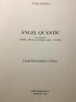 Litografías Julià Mateu Els Àngels Quantics