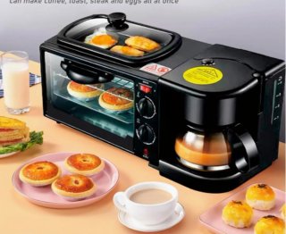 Horno Tostador,sartén y Cafetera 3 en 1