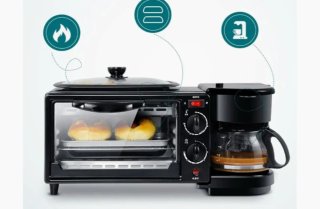 Horno Tostador,sartén y Cafetera 3 en 1