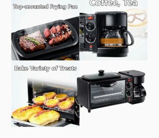 Horno Tostador,sartén y Cafetera 3 en 1