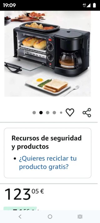 Horno Tostador,sartén y Cafetera 3 en 1