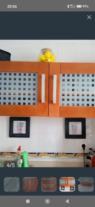 Tiradores de cocina plateados (6 unidades)