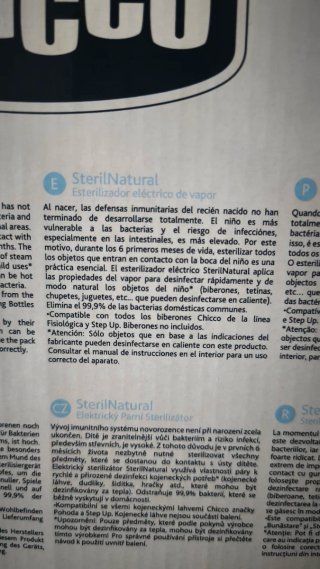 Esterilizador Eléctrico Chicco SterilNatural