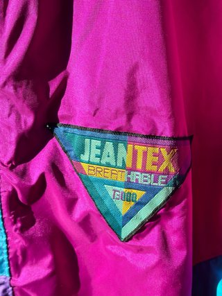 Chubasquero Vintage Jeantex Color-Block Talla L