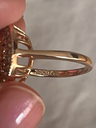 Parure oro laminato collana,orecchini e anello oro