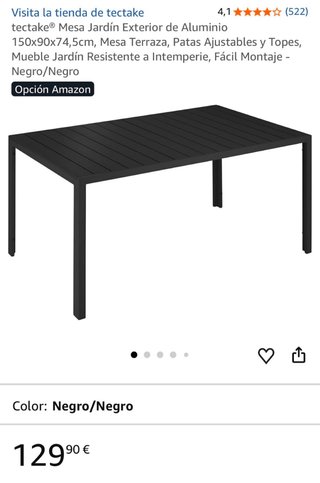 Conjunto mesa y sillas de exterior