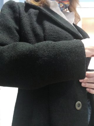 Abrigo negro mujer S 36