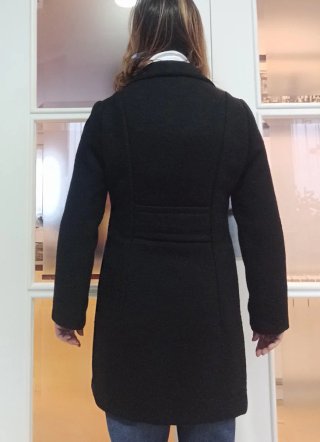 Abrigo negro mujer S 36