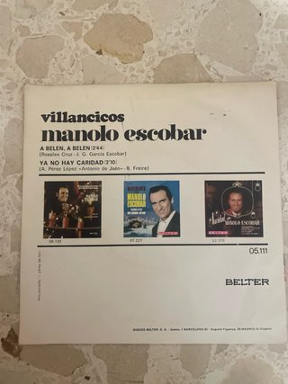 Vinilo Manolo Escobar - Villancicos 45rpm