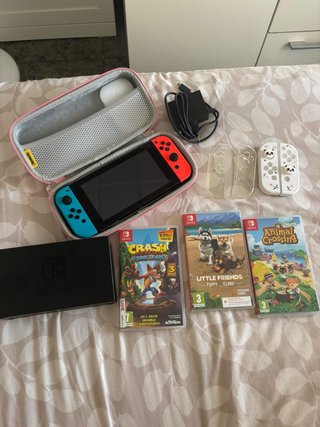 Nintendo Switch con juegos y accesorios