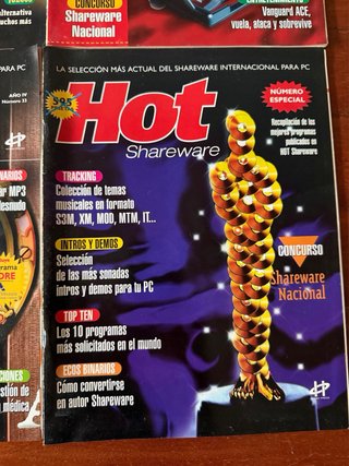 Lote 4 revistas Hot Shareware informática retro