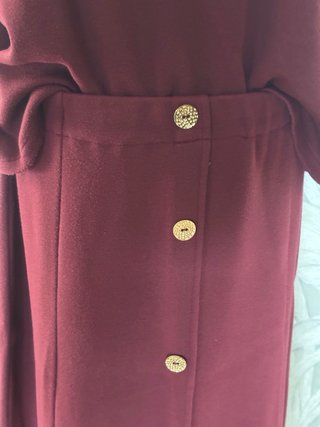 Conjunto Falda y Jersey Burdeos