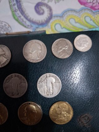 Lote de Monedas de Plata dos con baño oro Precio a