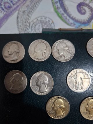 Lote de Monedas de Plata dos con baño oro Precio a