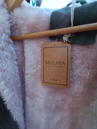 Parka Mulaya Talla XL Verde Forro Rosa