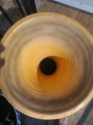 Jarrón antiguo cerámica pintado a mano