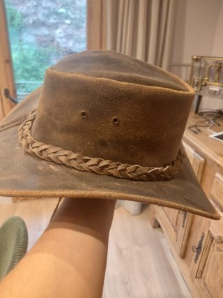 Sombrero country piel envejecida