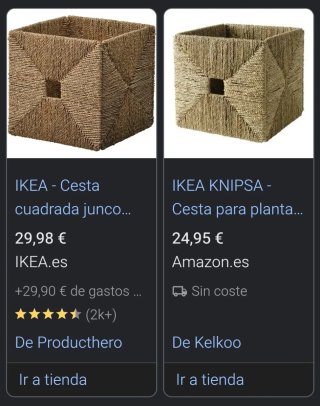 Cubo Cesta Mimbre KALLAX Ikea