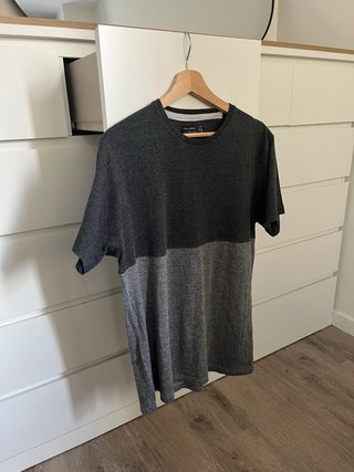Camiseta Pull&Bear gris bicolor