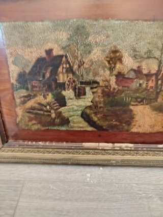 Cuadro antiguo pintado sobre madera