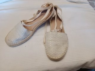 Sandalias Mango Beige/Blanco