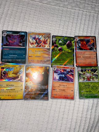 Lote Cartas Pokémon Gengar, Zapdos, Dedenne, etc..
