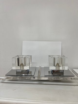 Pareja Lámparas Techo Modernas Plata
