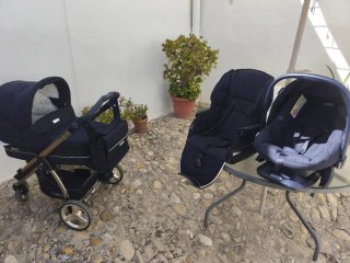 Carro bebé 3 piezas: Silla, Capazo y Maxicosi.