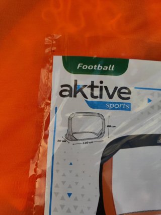 2 Porte da Calcio Pieghevoli Arancione/Nero