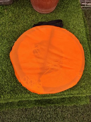 2 Porte da Calcio Pieghevoli Arancione/Nero
