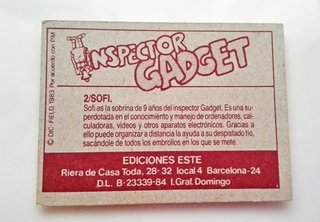Cromo 2 del Inspector Gadget, Ediciones Este