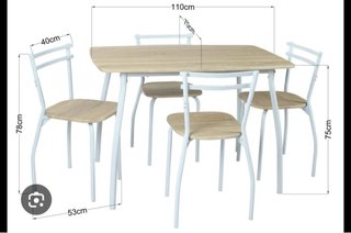 Mesa Comedor Madera y Metal