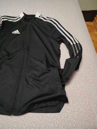 Chaqueta chándal Adidas Negra y Blanca T16/17Y/176