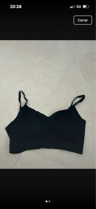 Top sujetador deportivo XL negro