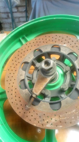 Rueda moto Laverda con disco