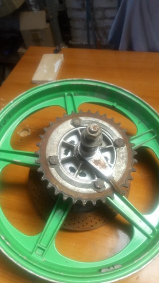 Rueda moto Laverda con disco