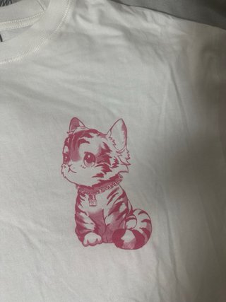 Camiseta oversize gato estilo anime