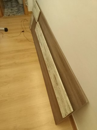 Cabezal cama 150cm madera con luces